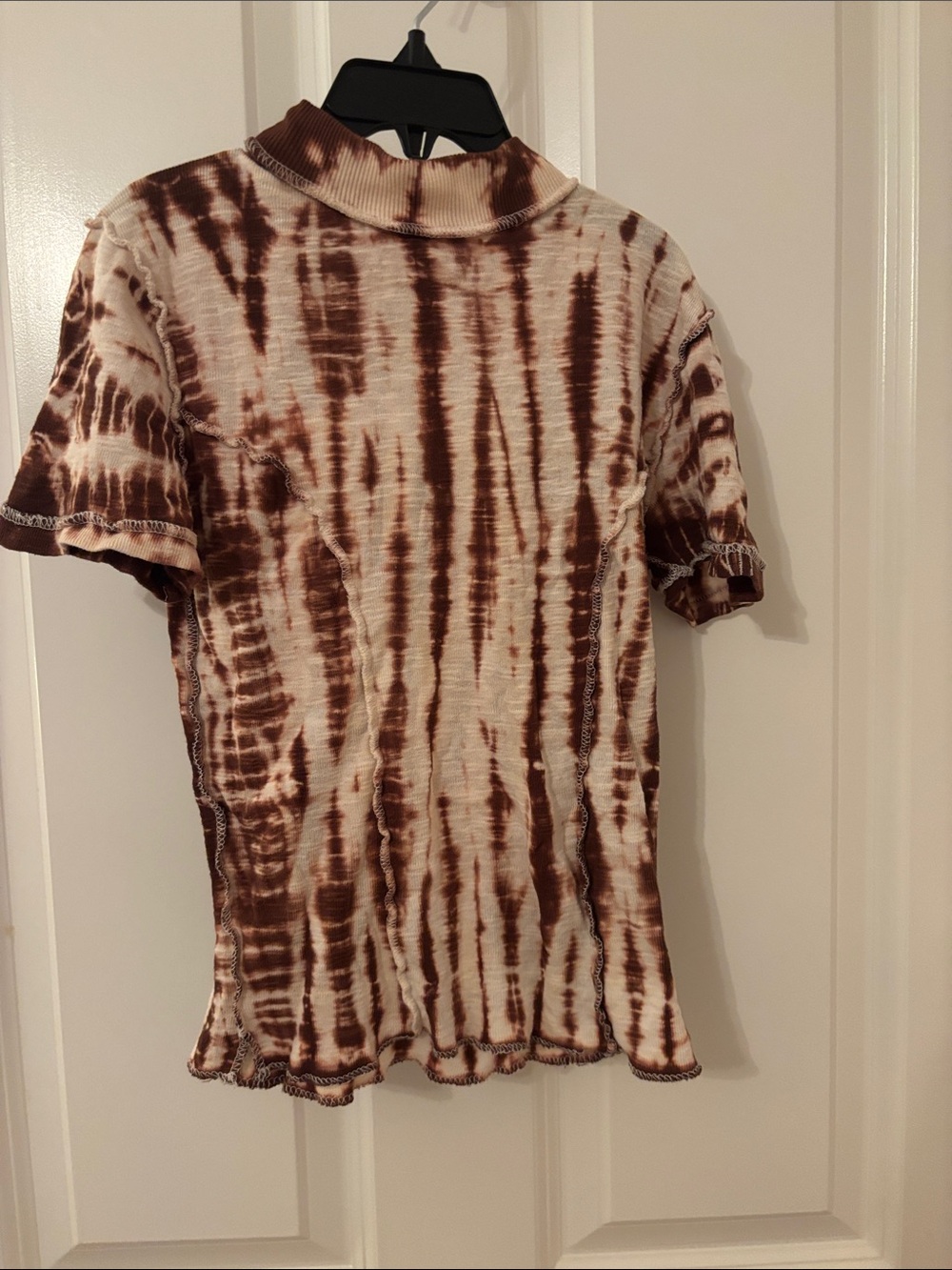 Bog Kids Short Sleeve Tie-Dye Tee in Brown & Cream